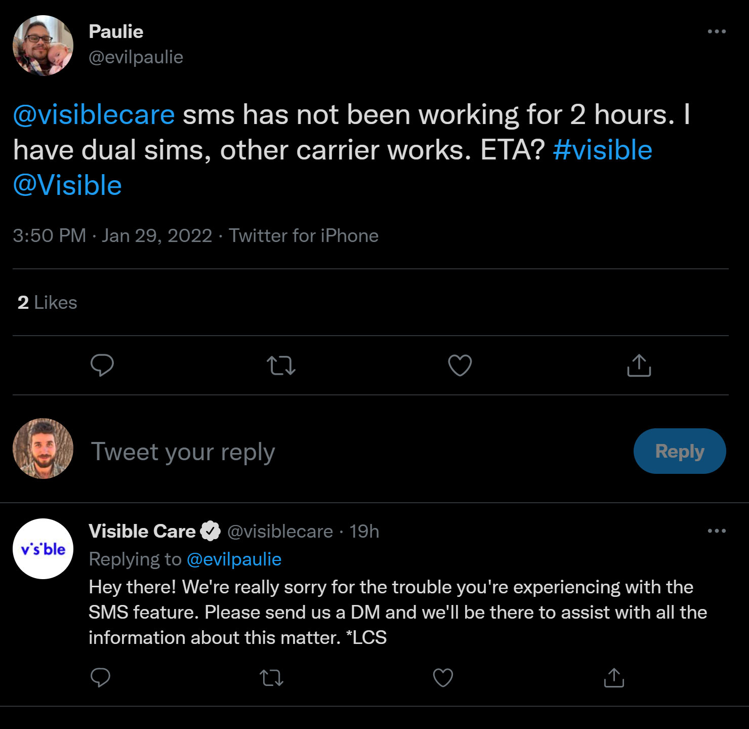 Visible SMS Not Working? You are Not Alone
